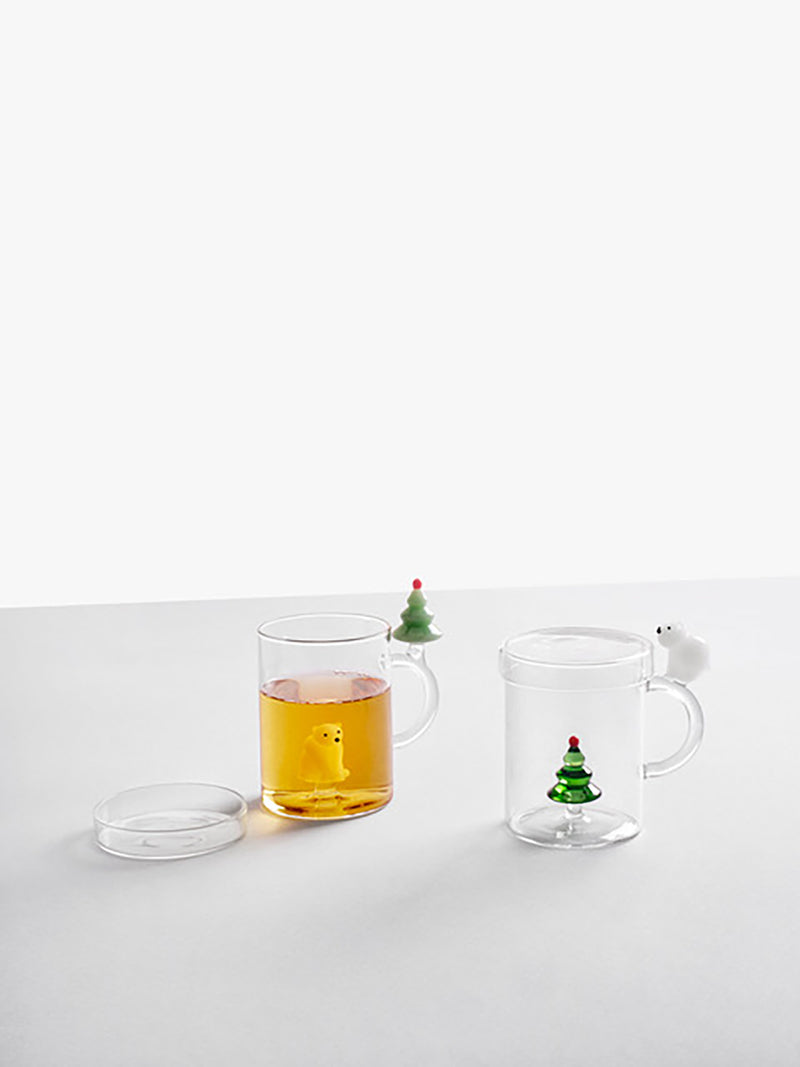 Christmas tea mug with polar bear