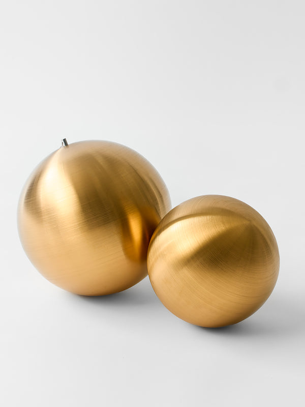 Giant Brushed Gold Christmas Balls