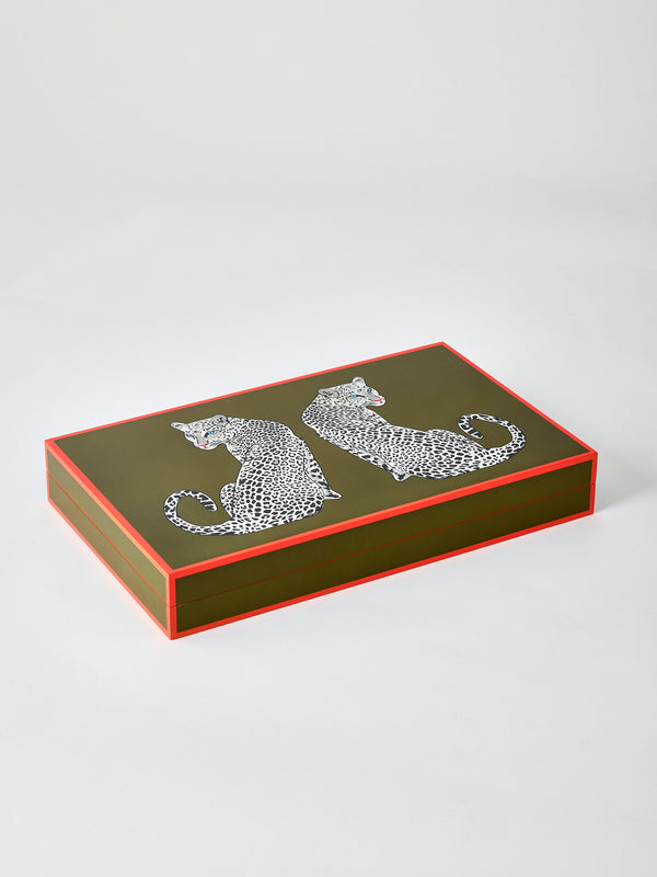 Leopard backgammen set by Jonathan Adler
