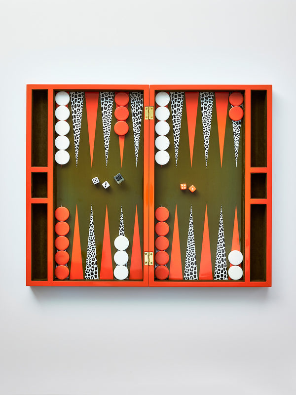 Leopard backgammen set by Jonathan Adler