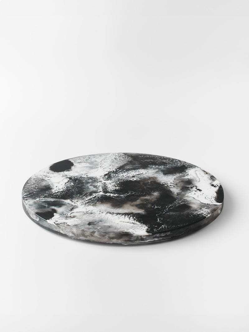 Black resin coaster by Lulu Mosquito