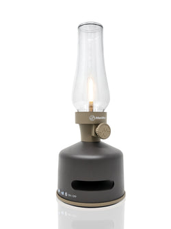 Cozy LED lantern speaker - dusty brown