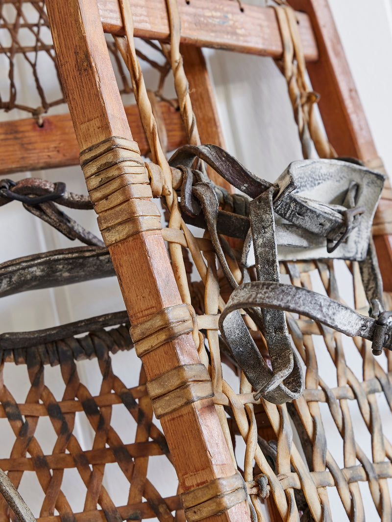 Vintage snowshoes with Leather bindings