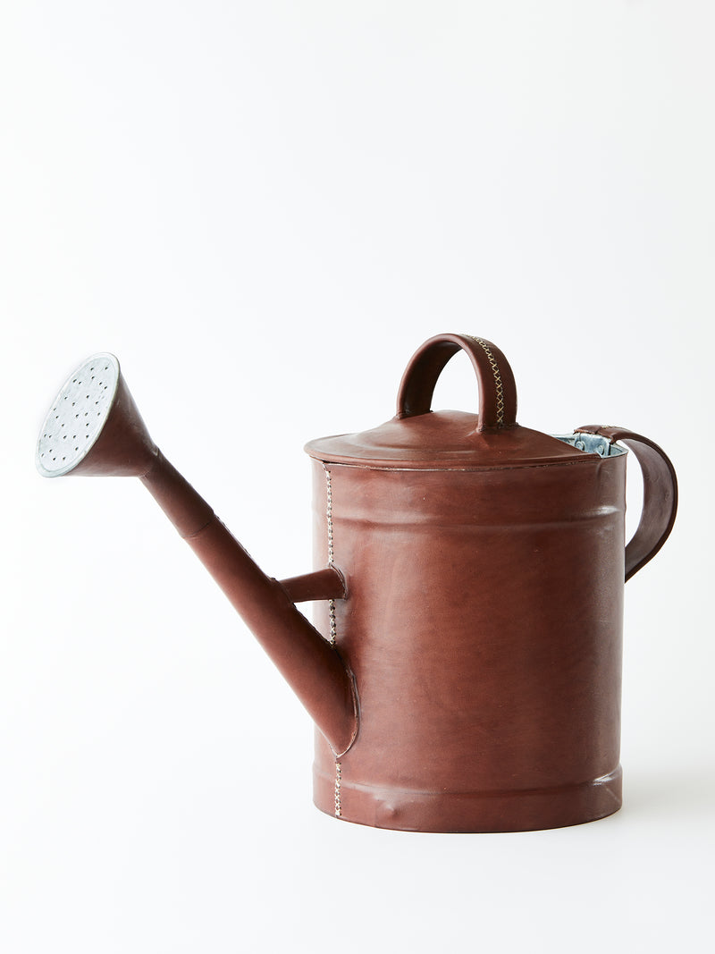 Watering Can - Brown leather